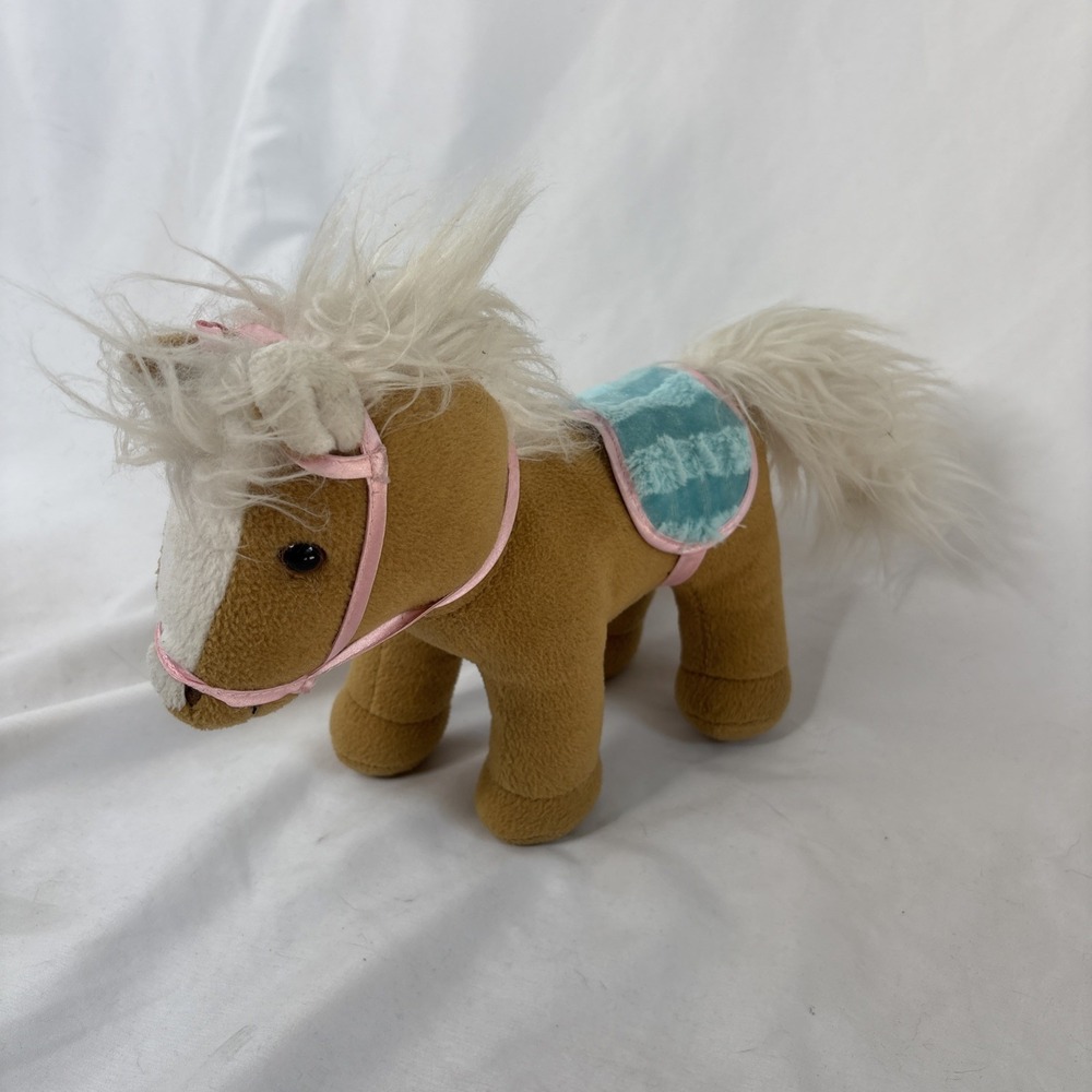 Battat Brown Horse Plush 10" Pretend Play Stuffed Animal Saddle Toy Gift